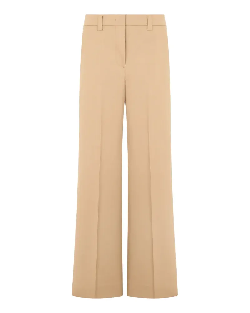 Slowear pressed-crease wide-leg trousers - Nude Nude