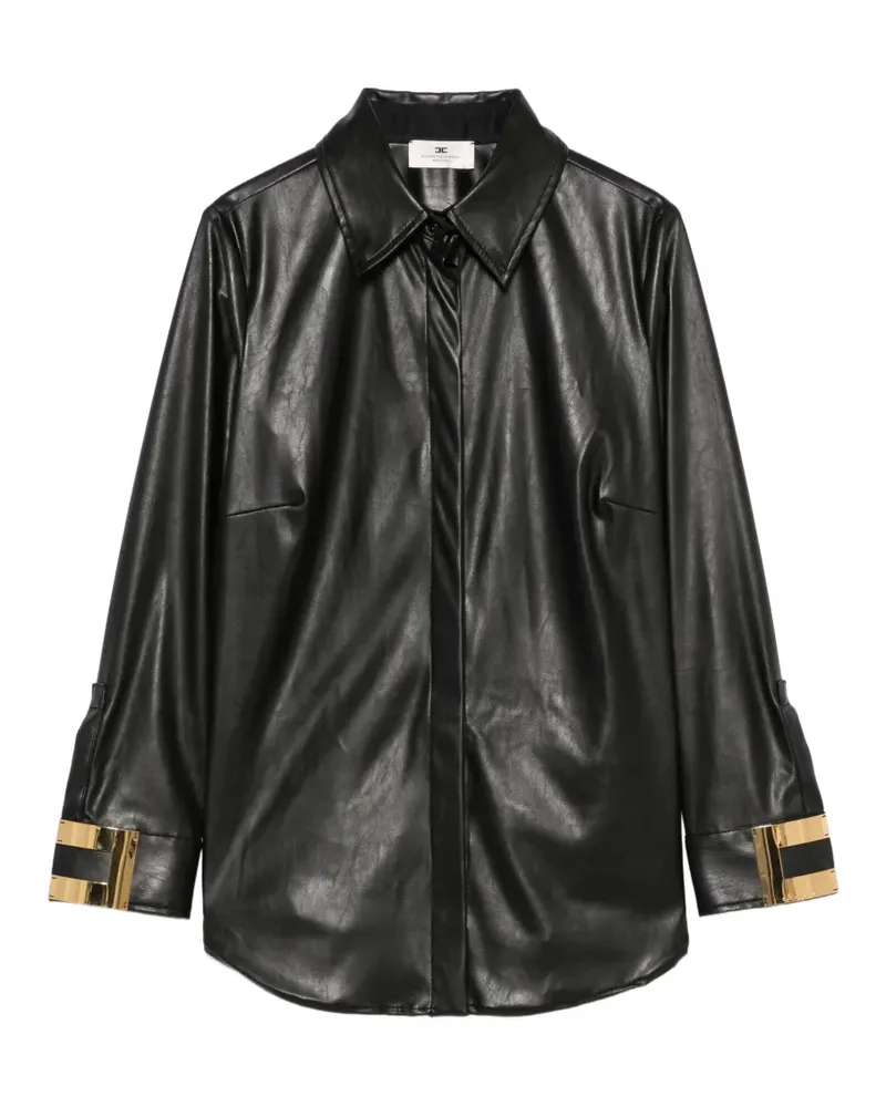 Elisabetta Franchi gold-tone plaque shirt - Schwarz Schwarz