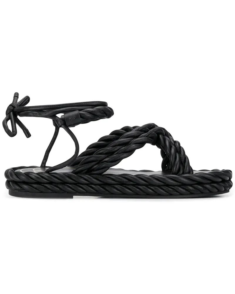 Valentino Garavani Sandalen mit Kordelriemen - Schwarz Schwarz