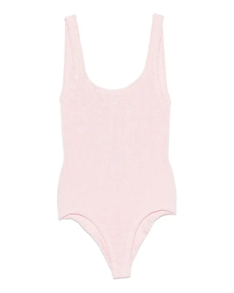 Hunza G square-neck swimsuit - Rosa Rosa