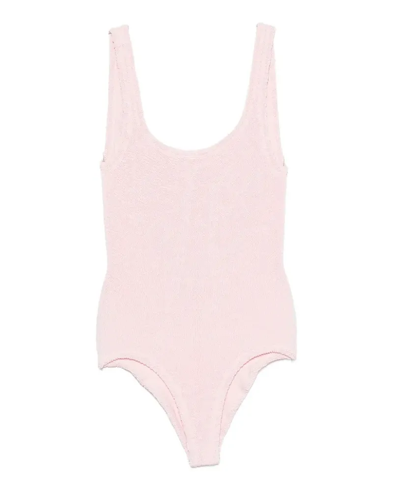 Hunza G square-neck swimsuit - Rosa Rosa