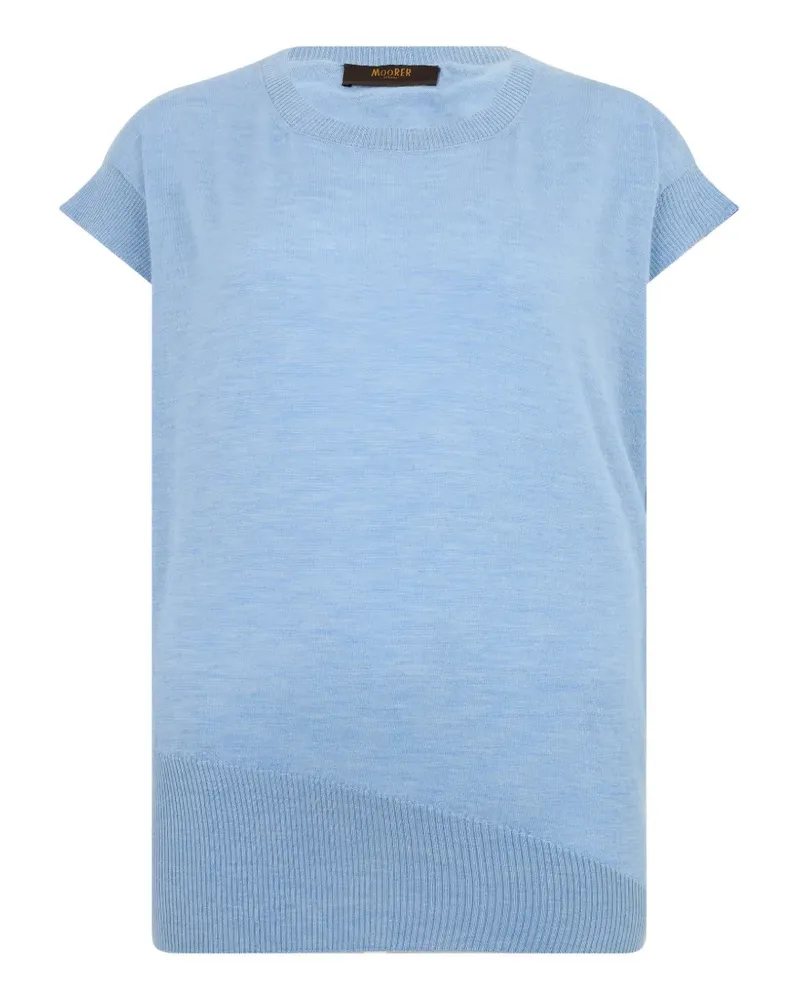 MOORER short-sleeve cashmere sweater - Blau Blau