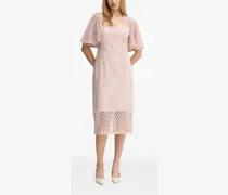 Kleid aus Blumenspitze - Rosa