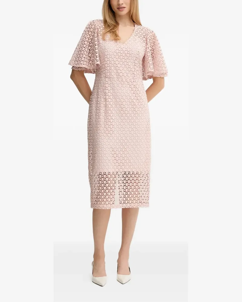 Joseph Ribkoff floral-lace butterfly-sleeve dress - Rosa Rosa