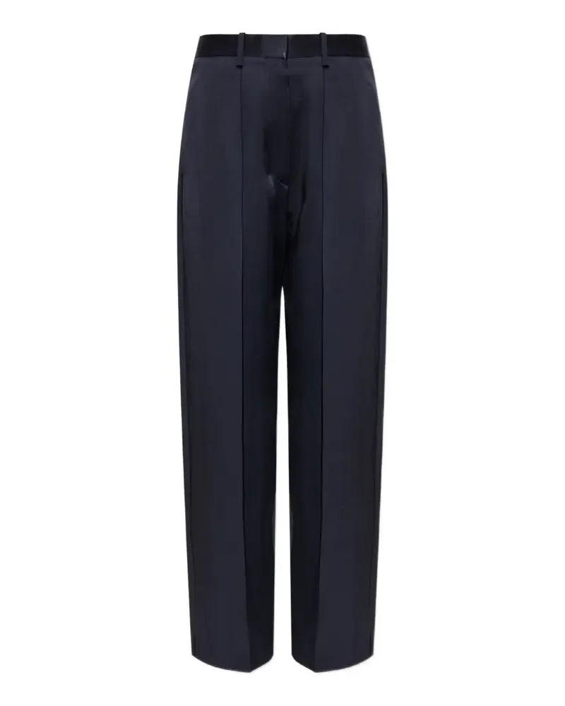Victoria Beckham Cecilia satin pleated trousers - Blau Blau