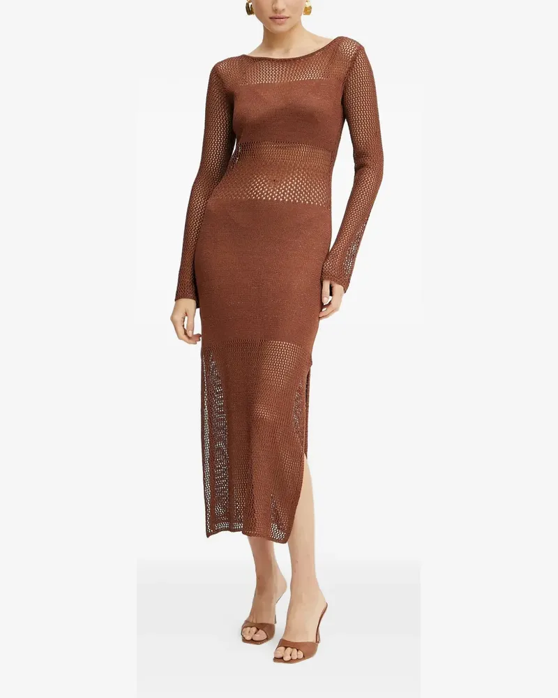 Fracomina long-sleeve knitted dress - Braun Braun