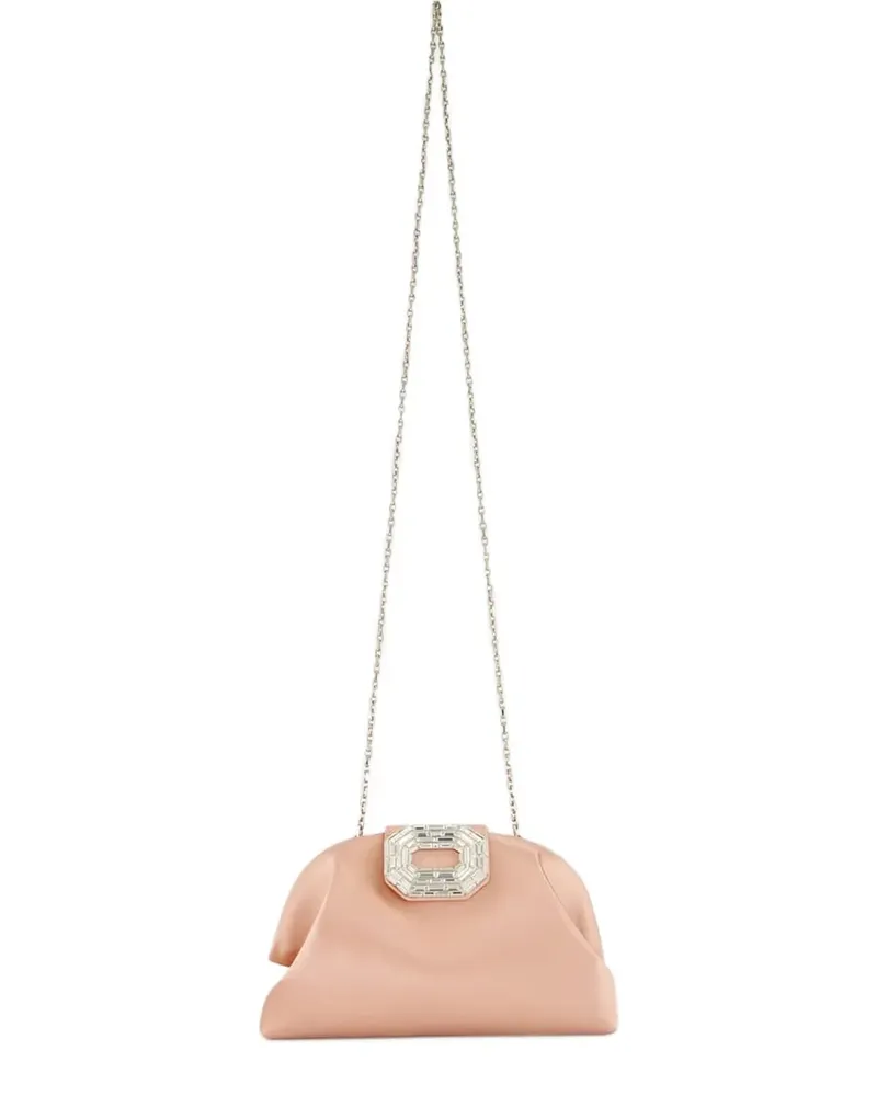 Amina Muaddi Camelia chain-strap clutch - Rosa Rosa