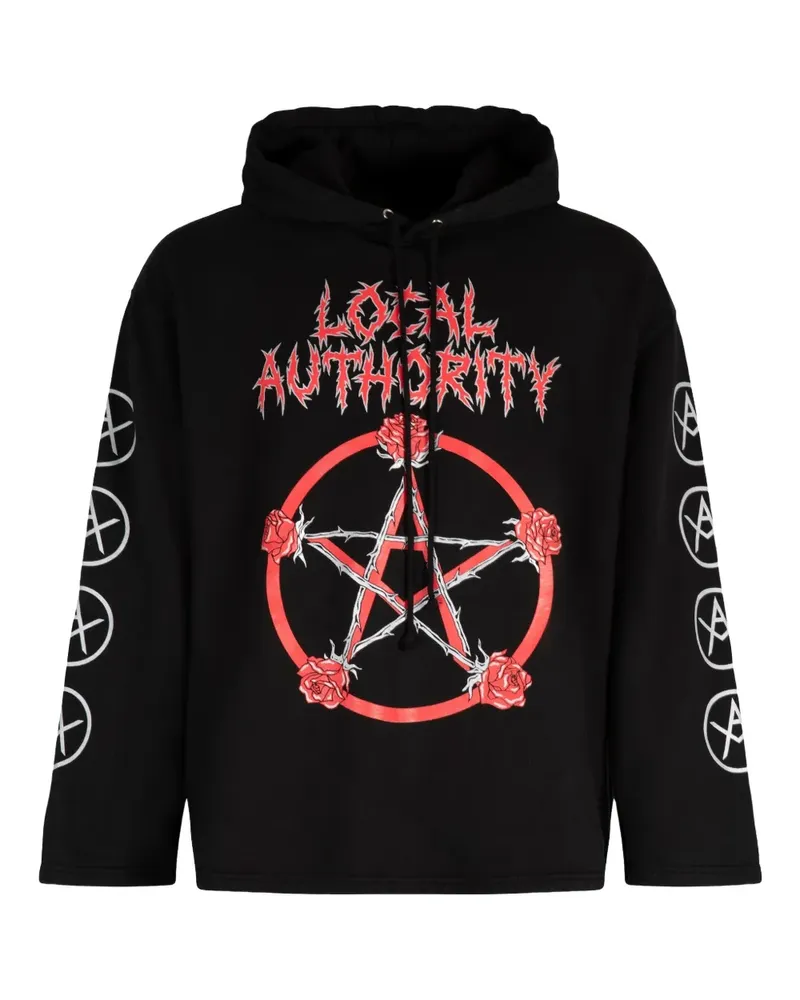 Local Authority Hoodie mit grafischem Print - Schwarz Schwarz