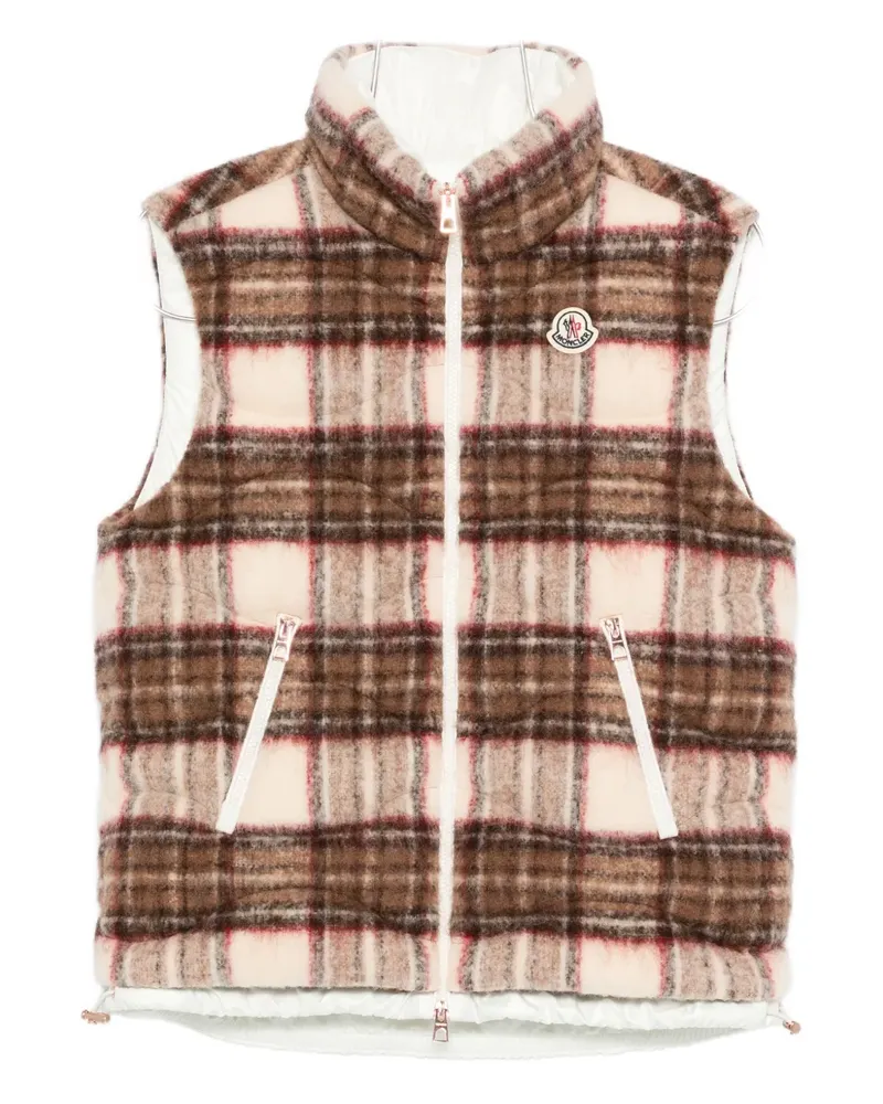 Moncler checked gilet - Braun Braun