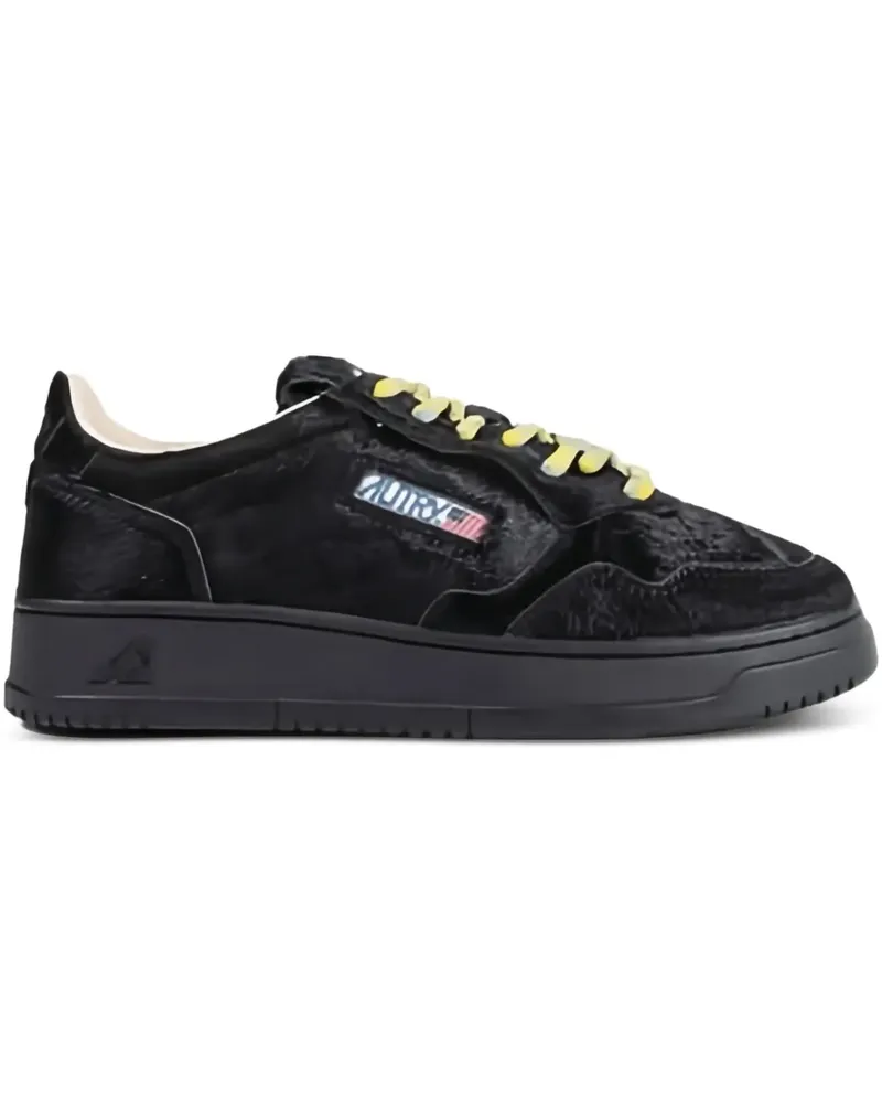 AUTRY Sneakers mit Kalbshaar-Medaillon - Schwarz Schwarz