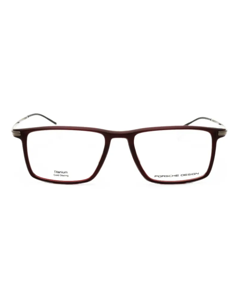 Porsche Design rectangle-frame glasses - Rot Rot