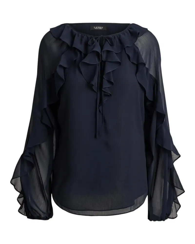 Ralph Lauren Bluse mit gerüschten Ärmeln - Blau Blau