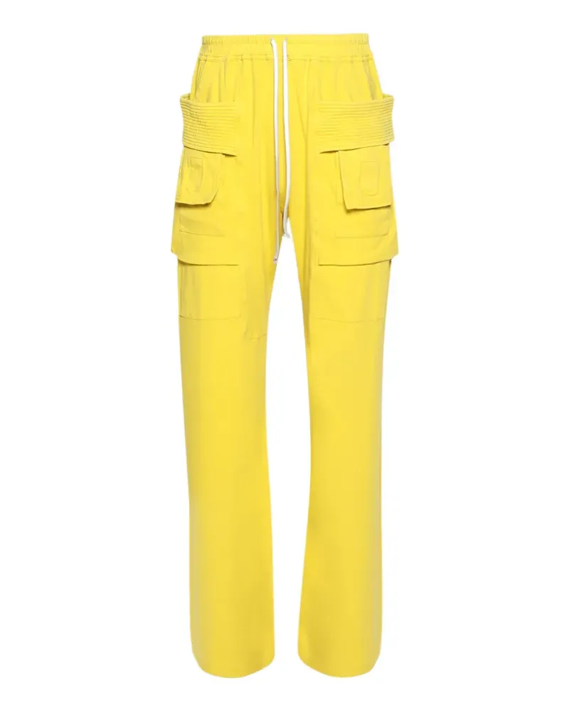 DRKSHDW by Rick Owens Creatch cargo drawstring trousers - Gelb Gelb