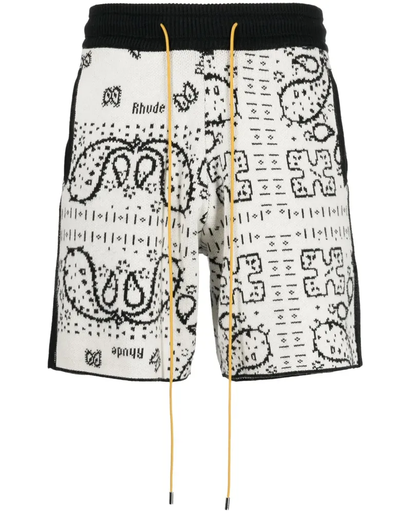 RHUDE Gestrickte Banco Shorts - Schwarz Schwarz