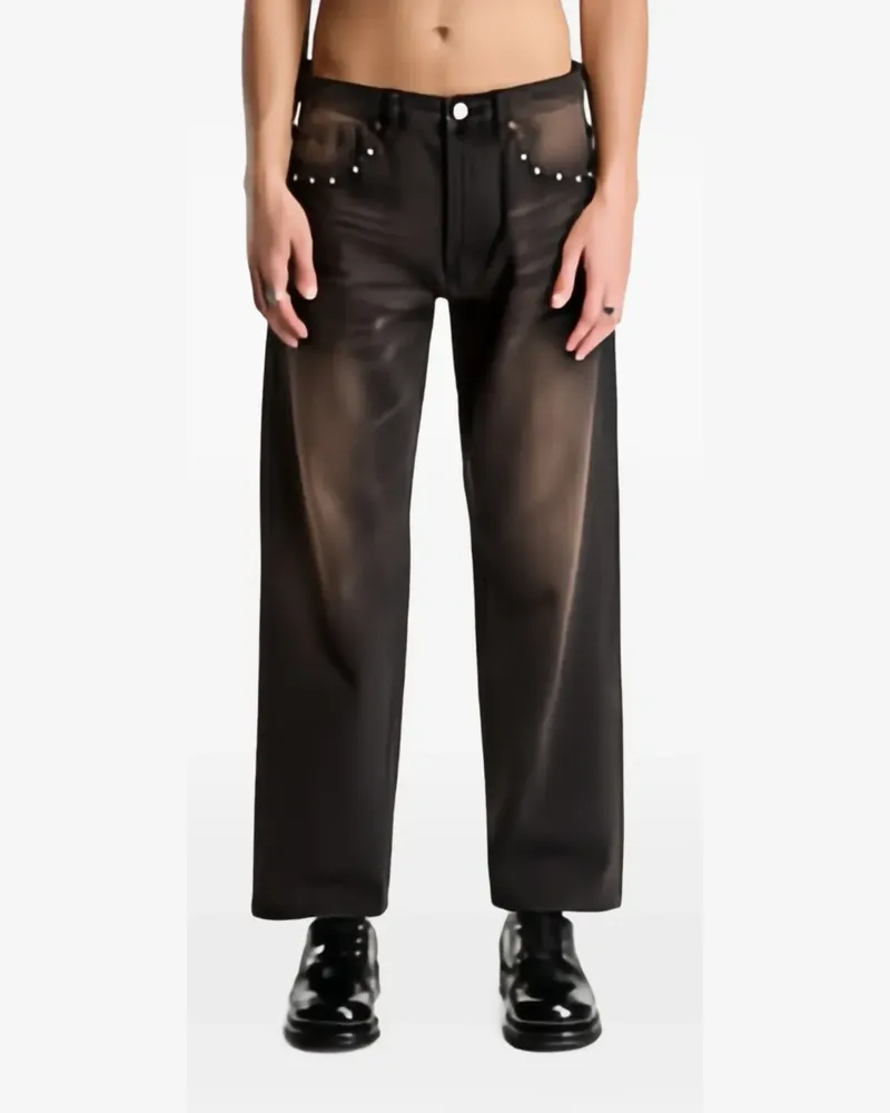Obey studded Boxcar jeans - Schwarz Schwarz
