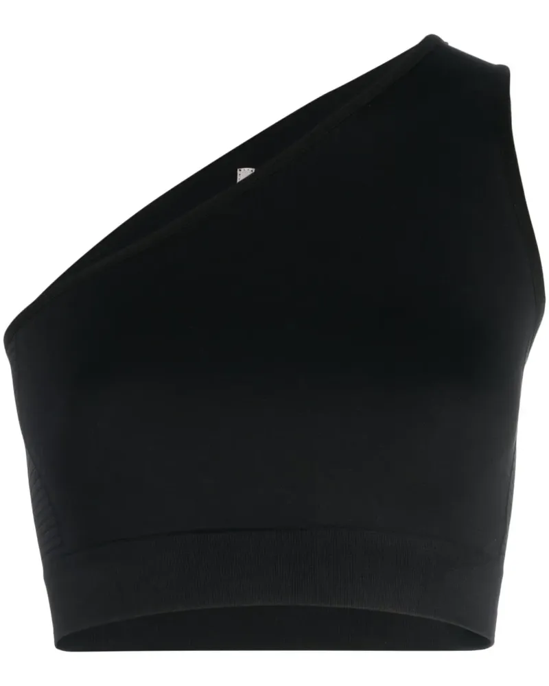 Rick Owens Einschultriges Cropped-Oberteil - Schwarz Schwarz