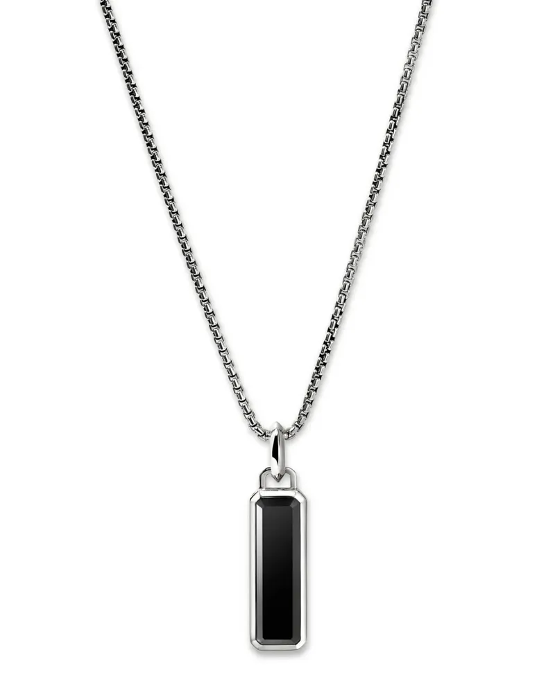 John Hardy Talisman Halskette mit schwarzem Onyx - Silber Silber