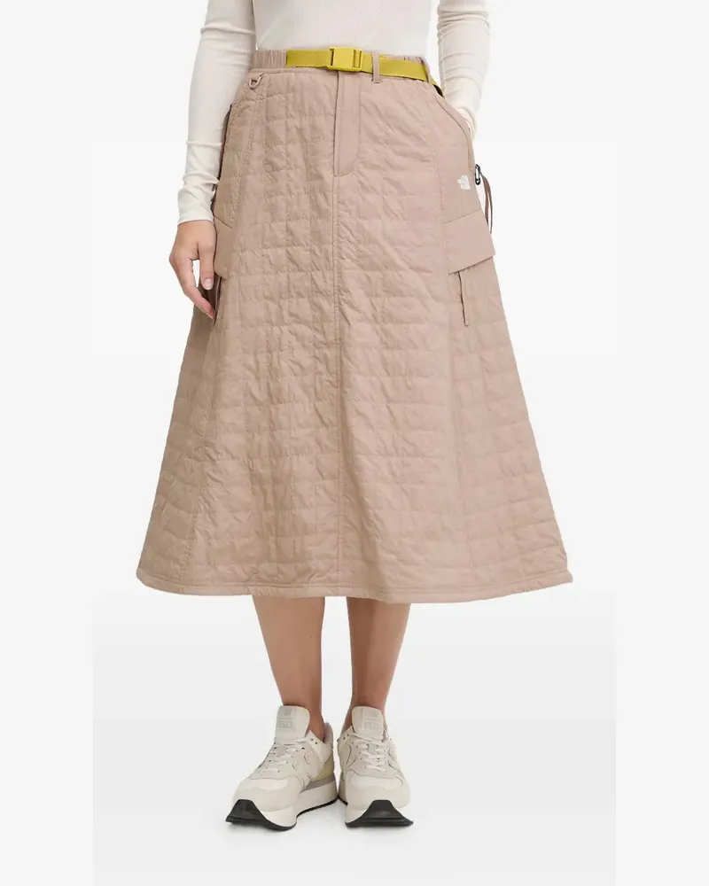 The North Face quilted belted skirt - Nude Nude