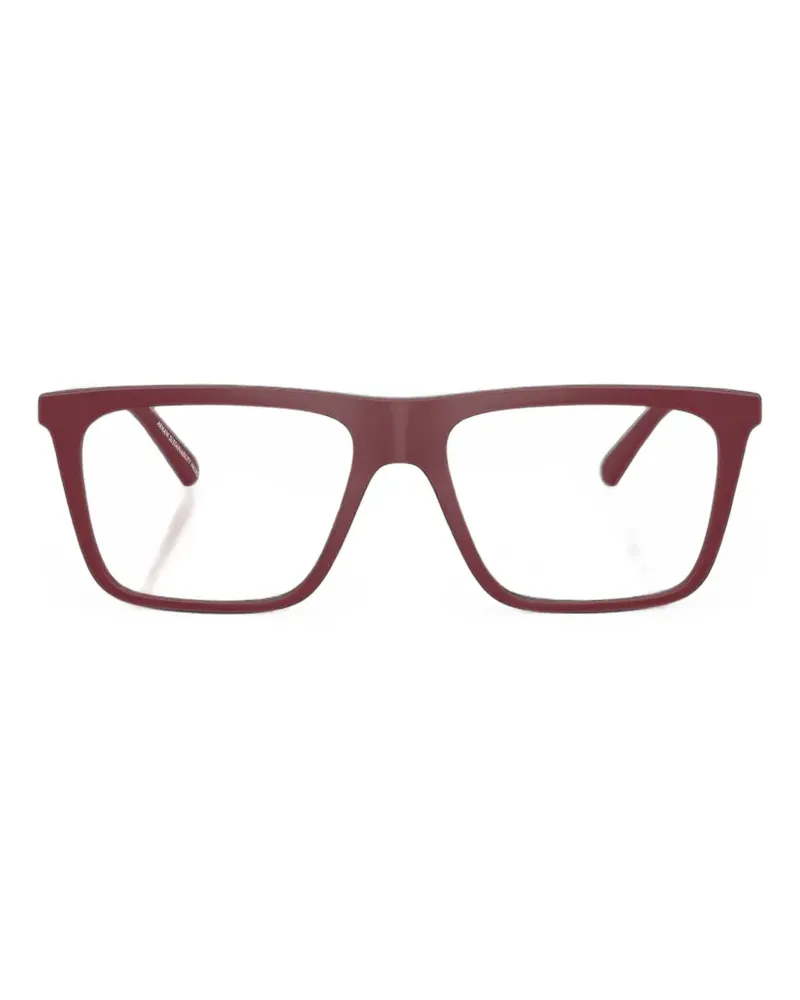 Emporio Armani Sonnenbrille mit eckigem Gestell - Rot Rot