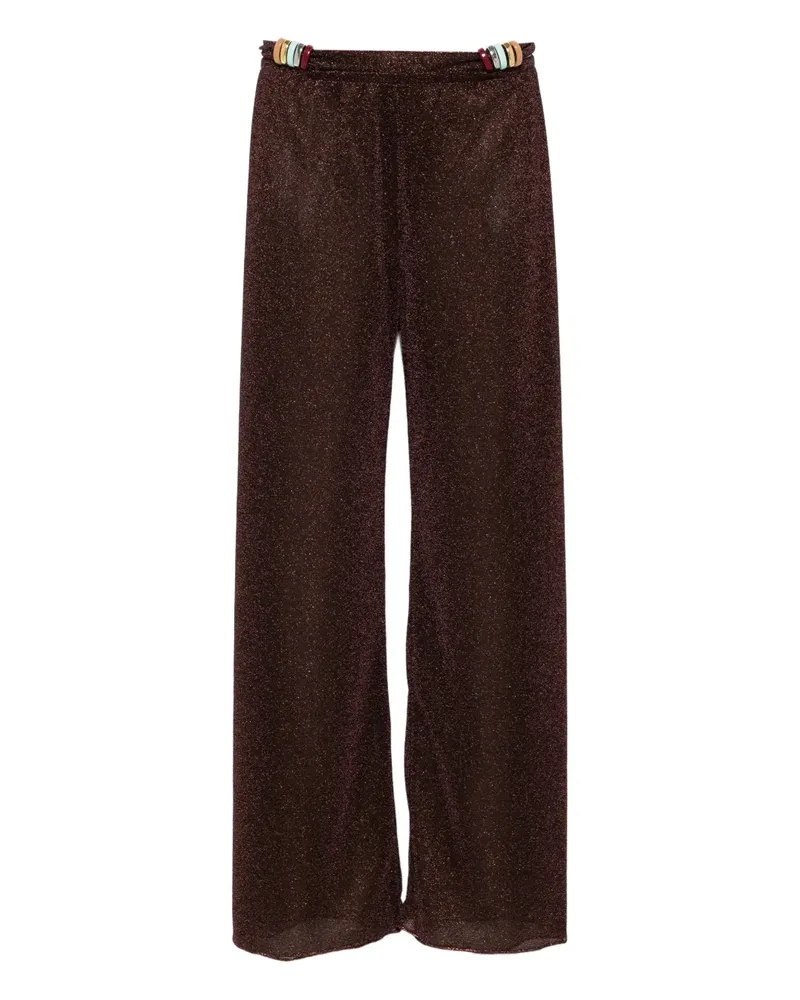 Oséree beaded detail trousers - Braun Braun