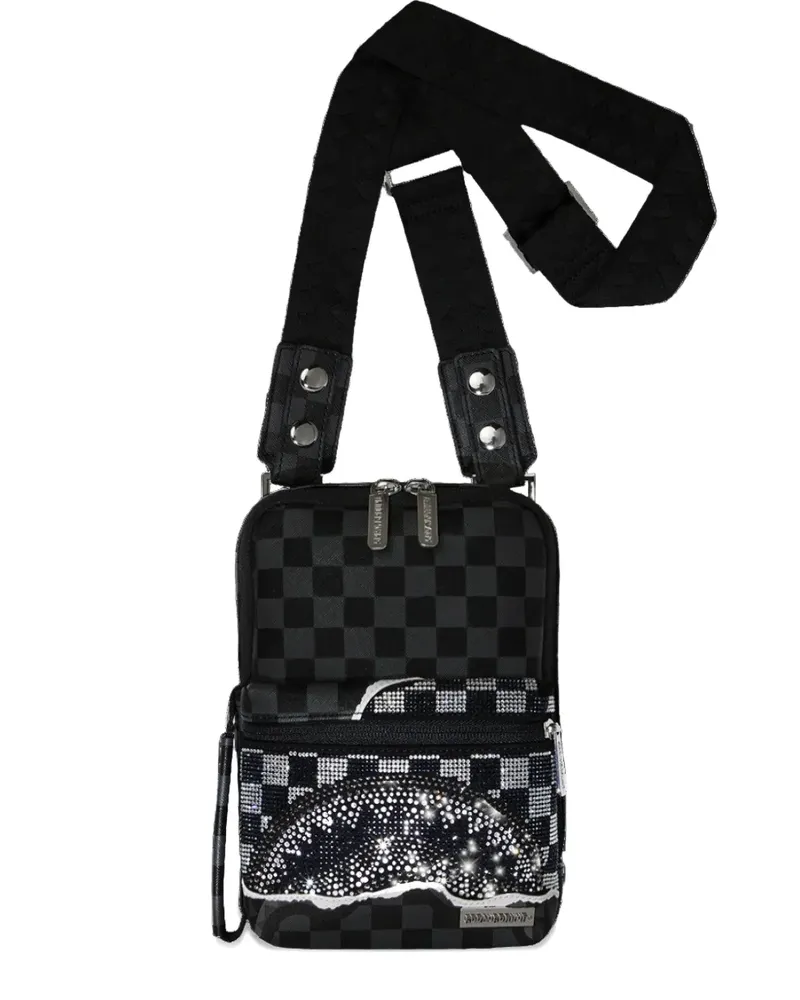 Sprayground Diamond Tear Shark OG Kuriertasche - Schwarz Schwarz