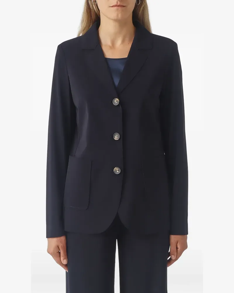 Max Mara New Guinea single-breasted patch-pocket blazer - Blau Blau