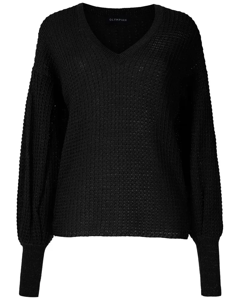 OLYMPIAH Gestricktes 'Monter' Oberteil - Schwarz Schwarz