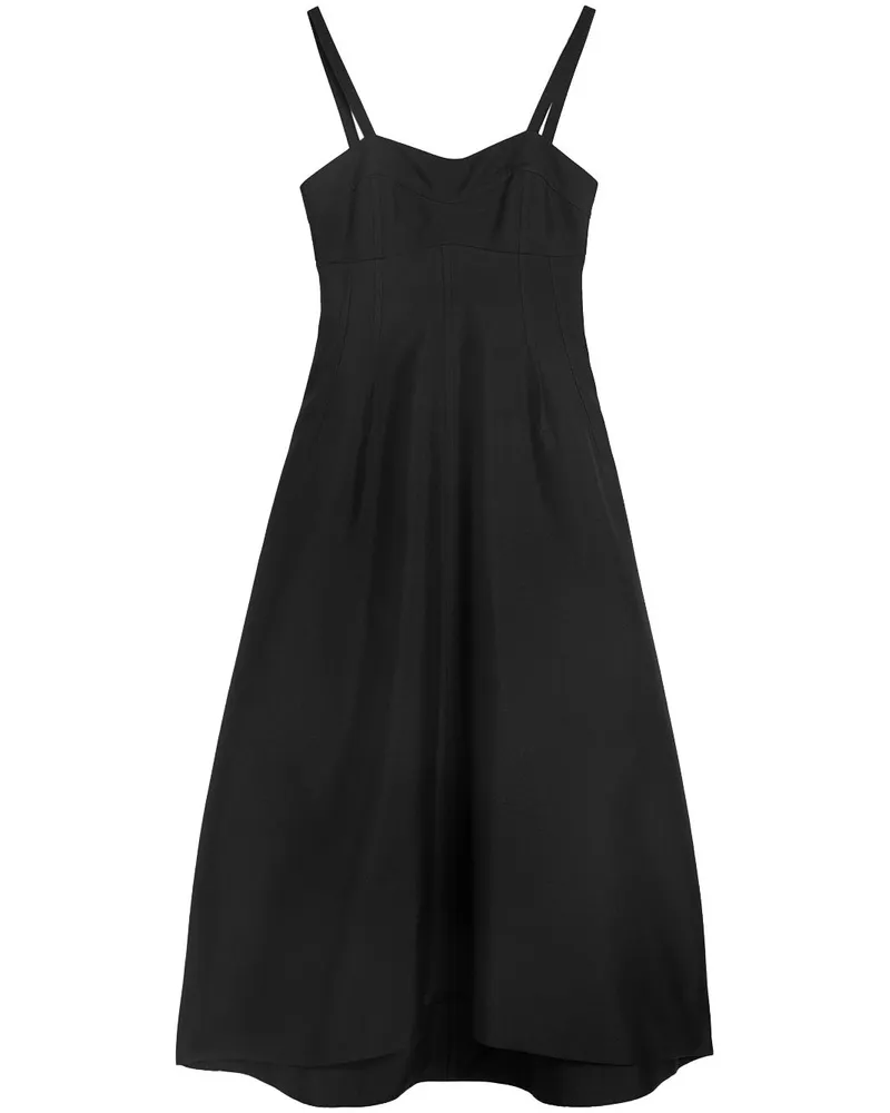 Jil Sander Bustier-Midikleid - Schwarz Schwarz