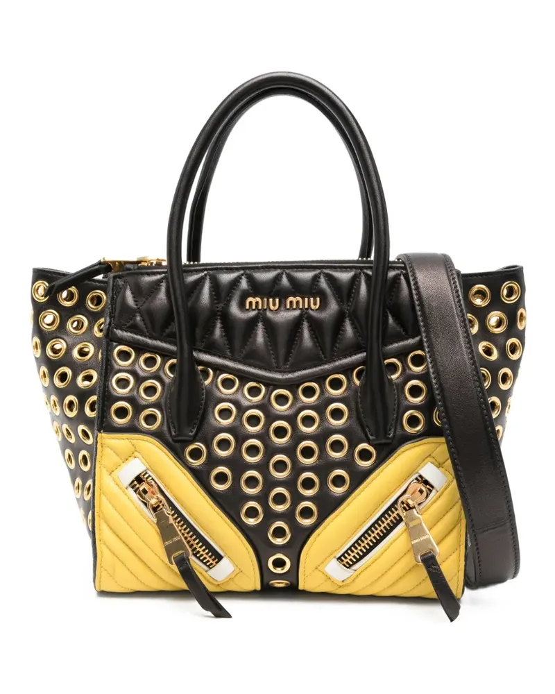 Miu Miu Schultertasche mit Reißverschluss - Schwarz Schwarz