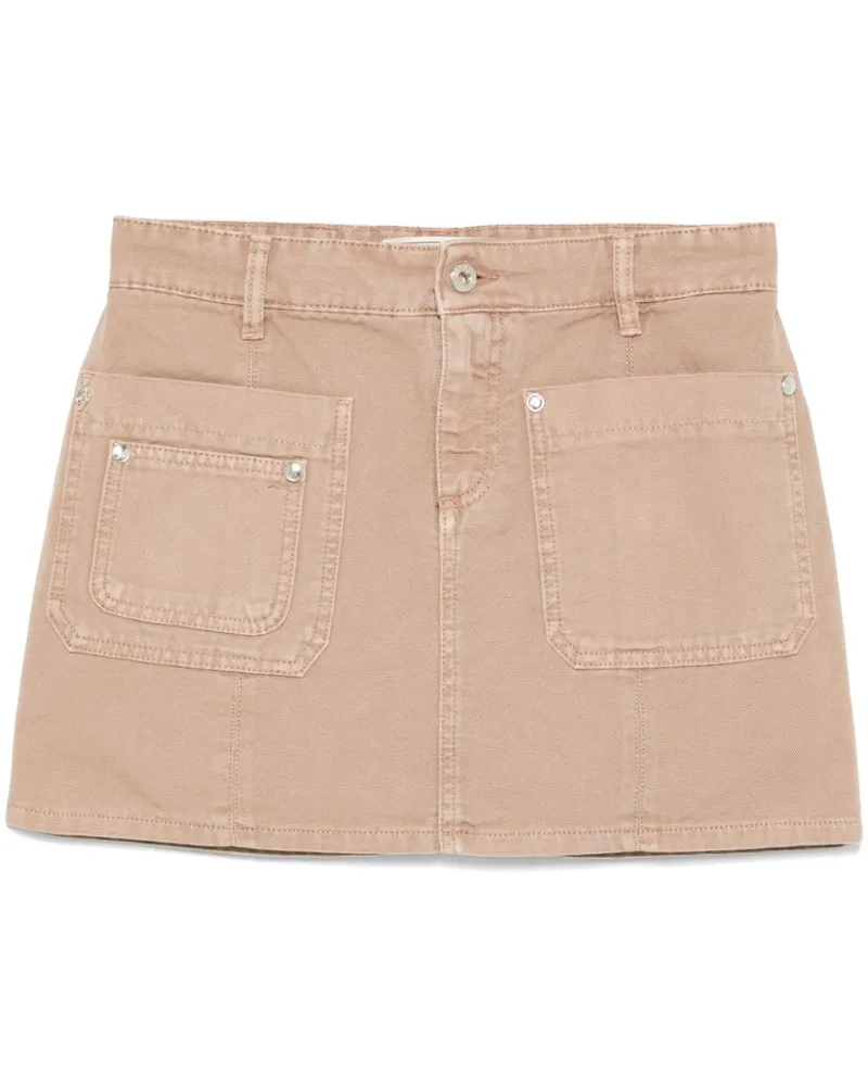 Blumarine Minirock aus Canvas - Nude Nude