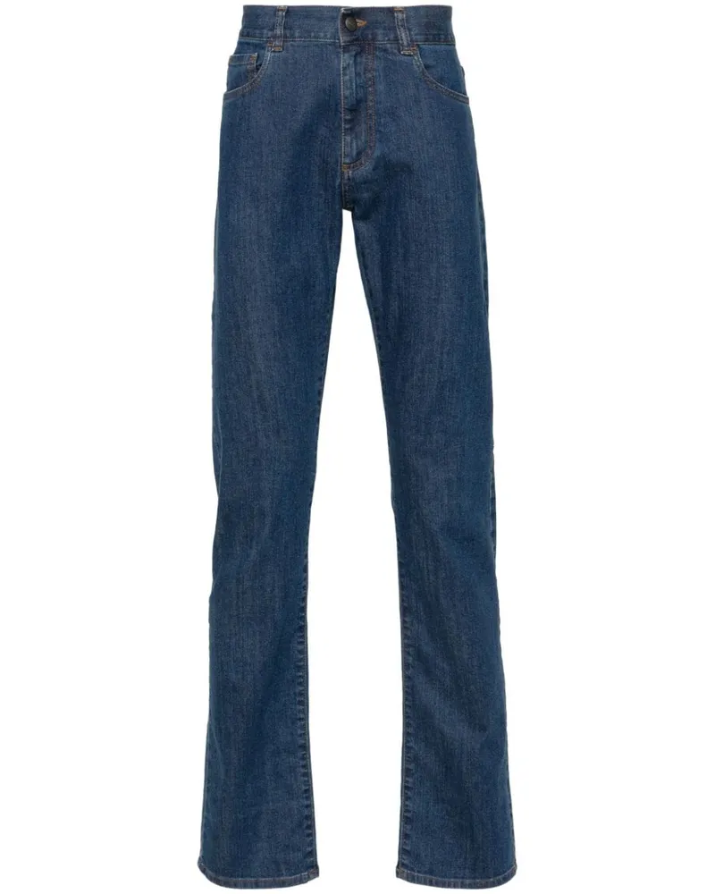 Canali Schmale Jeans - Blau Blau