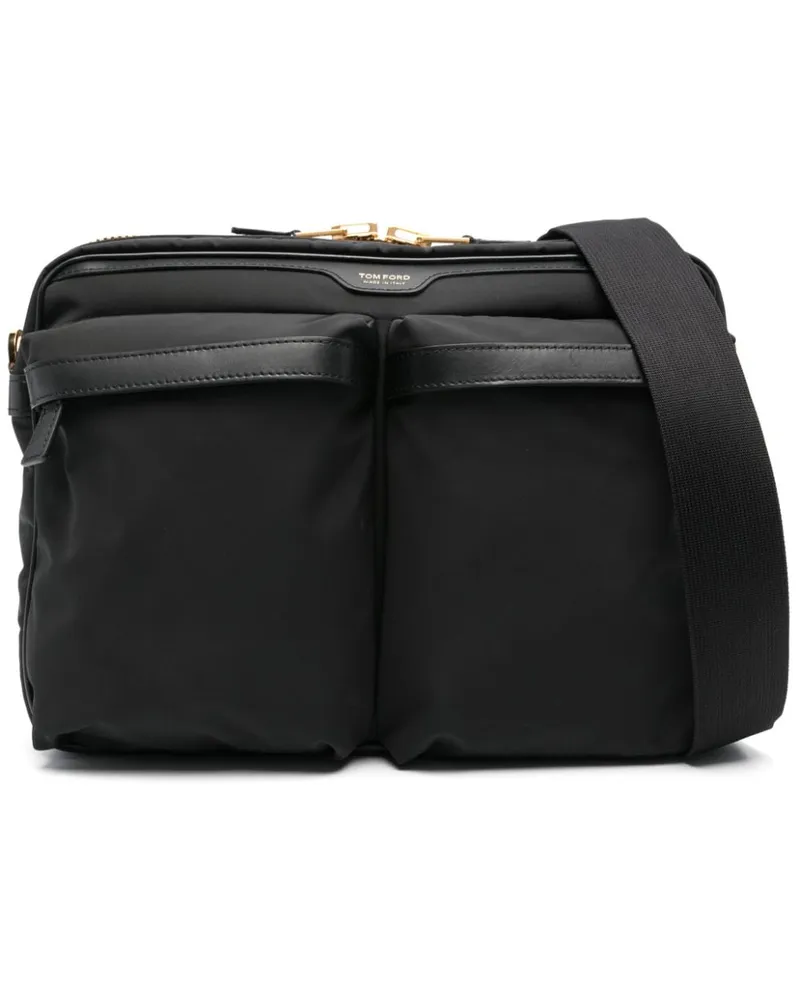 Tom Ford Große Utility Kuriertasche - Schwarz Schwarz