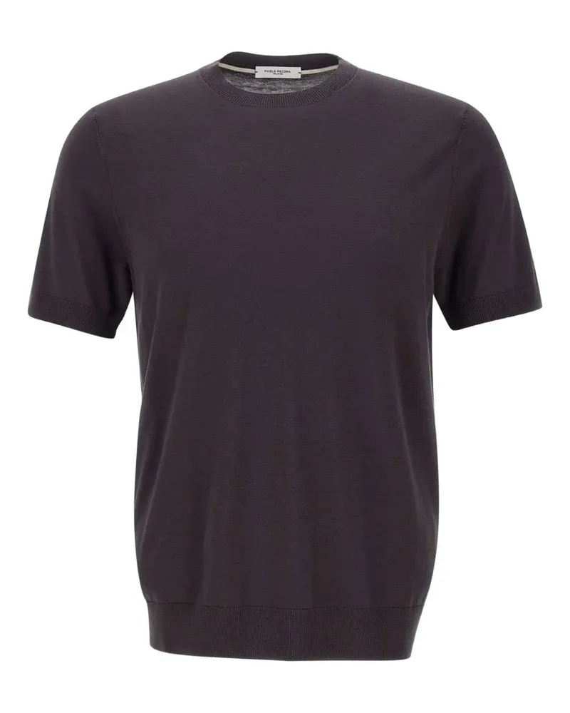 Paolo Pecora Milano Klassisches T-Shirt - Braun Braun