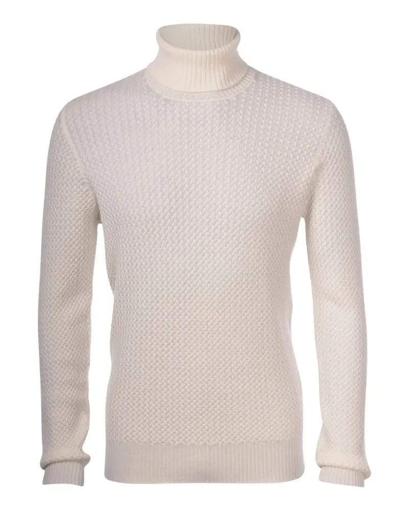 Gran Sasso Cyclist honeycomb-knit roll-neck sweater - Weiß Weiß