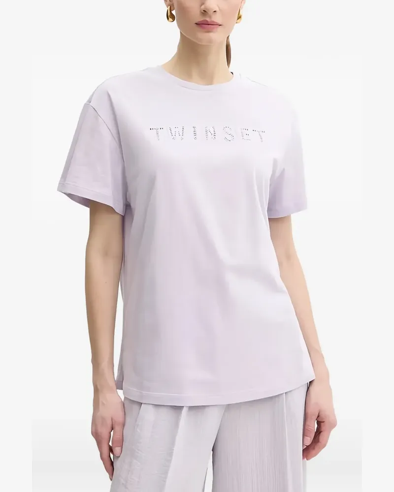 Twin-Set logo-embellished T-shirt - Violett Violett