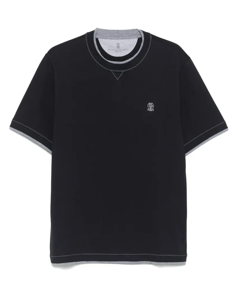Brunello Cucinelli Klassisches T-Shirt - Blau Blau