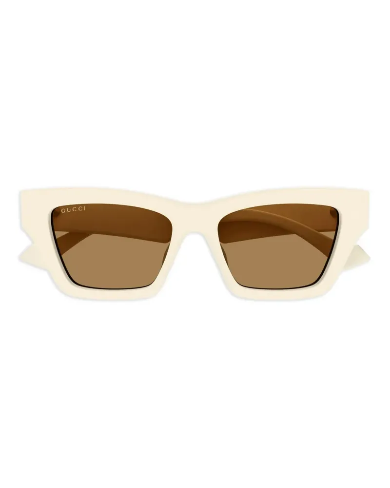 Gucci Sonnenbrille mit eckigem Gestell - Nude Nude