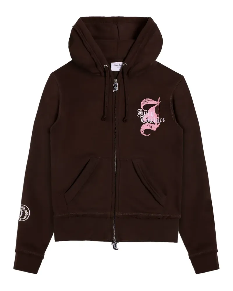 Juicy Couture Lange Kapuzenjacke - Braun Braun