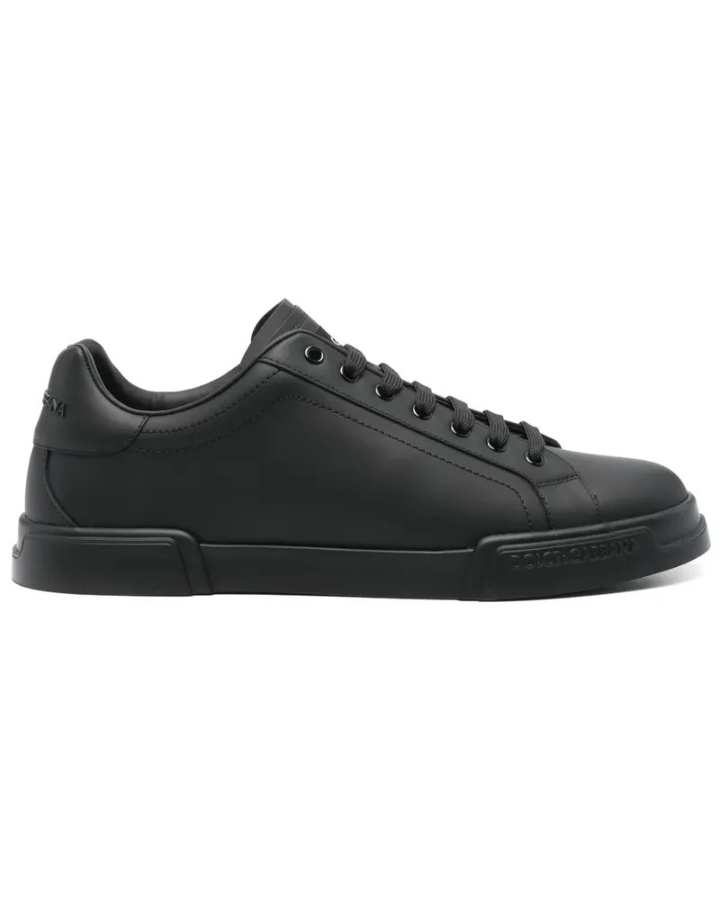 Dolce & Gabbana Sneakers aus Leder - Schwarz Schwarz