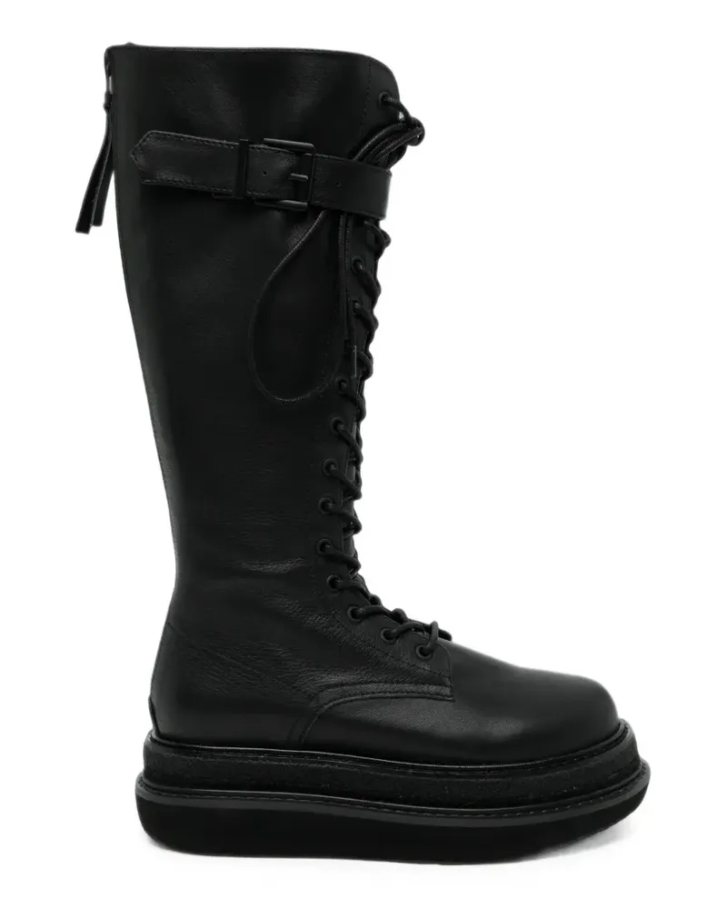 Yohji Yamamoto Stiefel mit Schnalle - Schwarz Schwarz