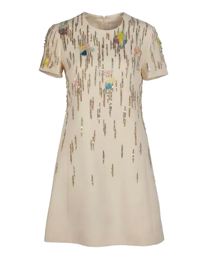 Valentino Garavani sequin-embellished mini dress - Nude Nude