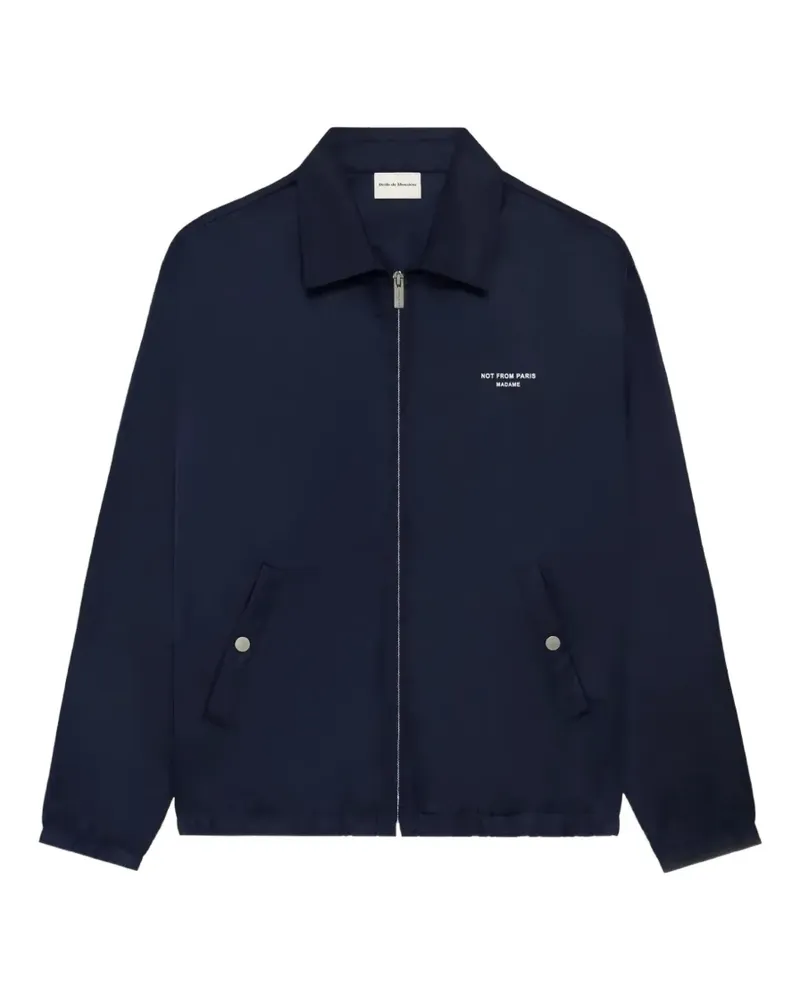 Drôle de Monsieur Jacke mit Logo-Print - Blau Blau