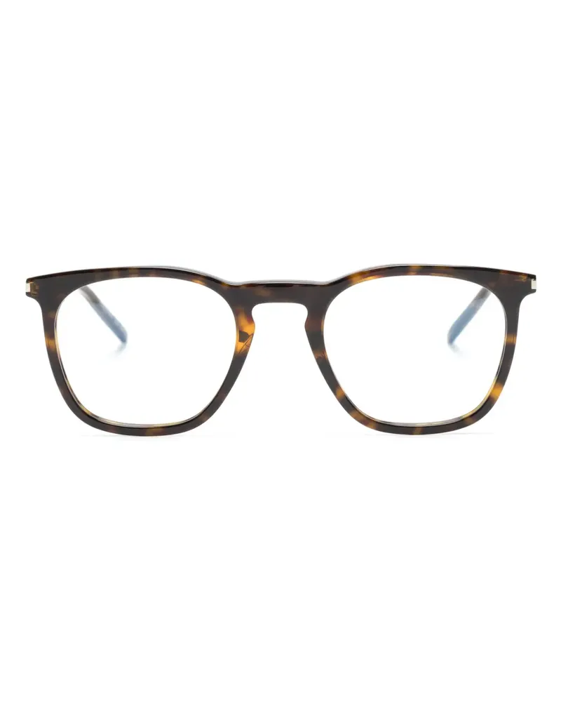 Saint Laurent Eckige Brille in Schildpattoptik - Braun Braun