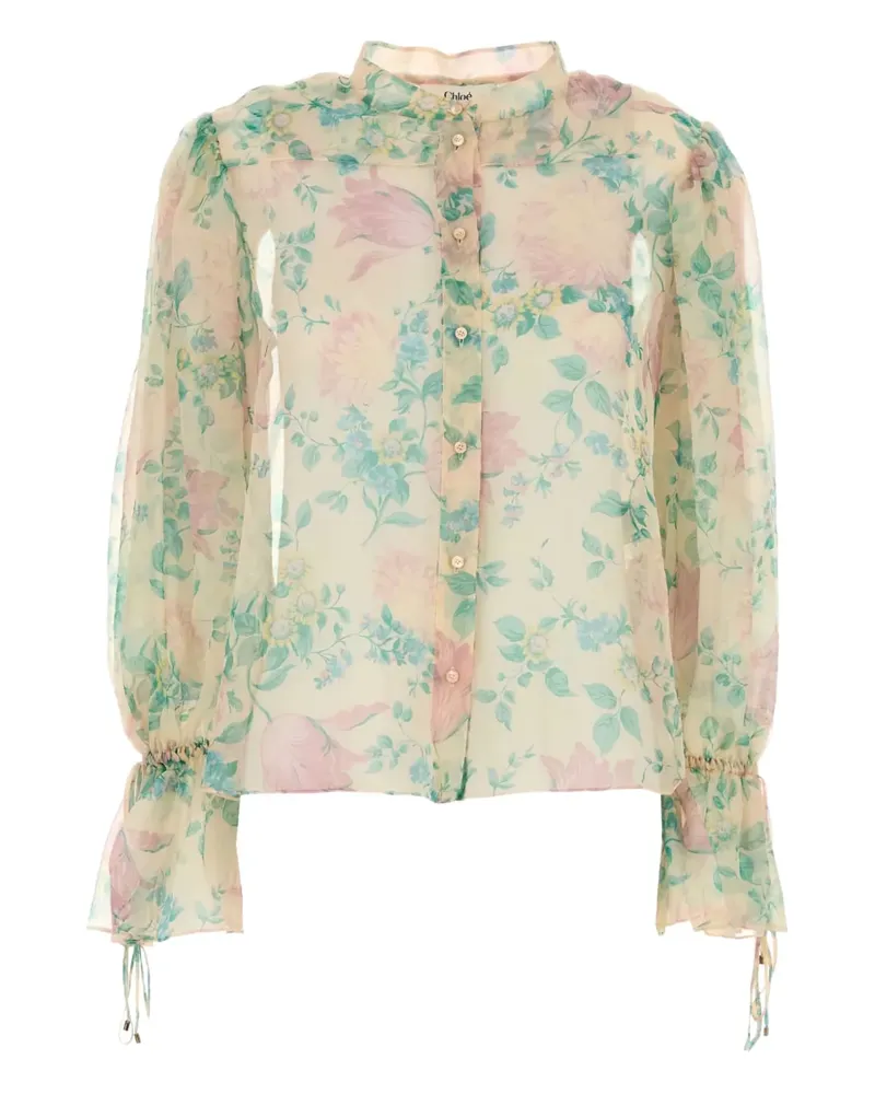 Chloé Bluse mit Print - Nude Nude