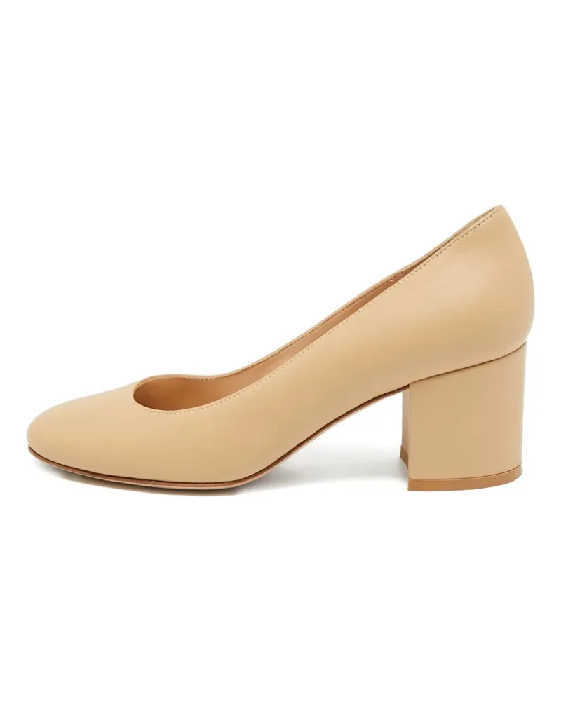 Gianvito Rossi leather pumps - Nude Nude