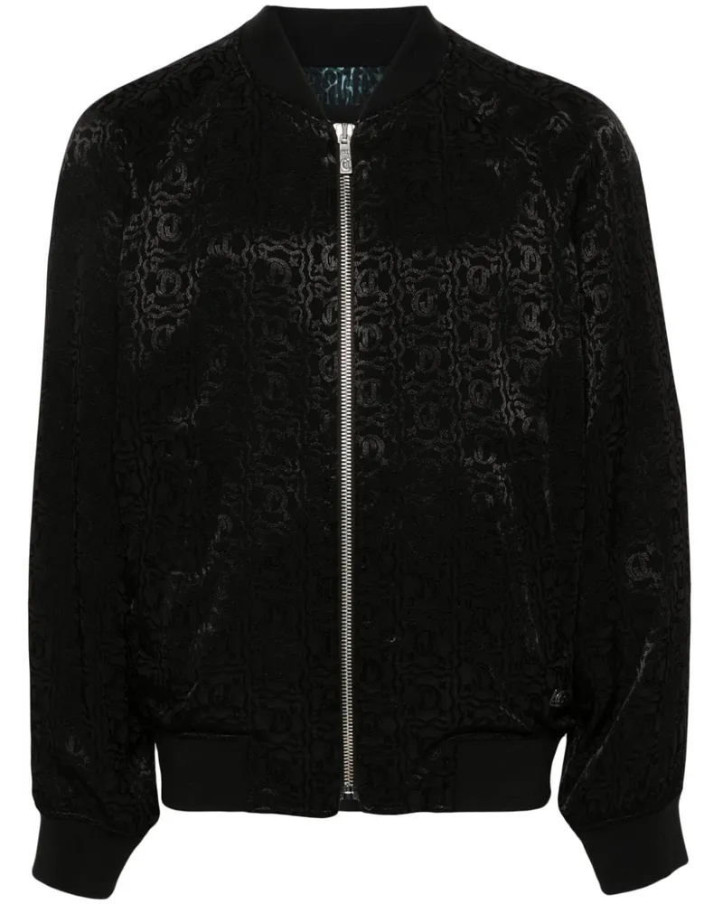 Just Cavalli Bomberjacke mit Jacquard-Logo Schwarz