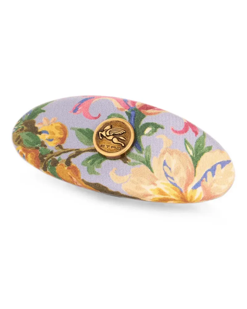 Etro silk hair clip with floral motif - Violett Violett