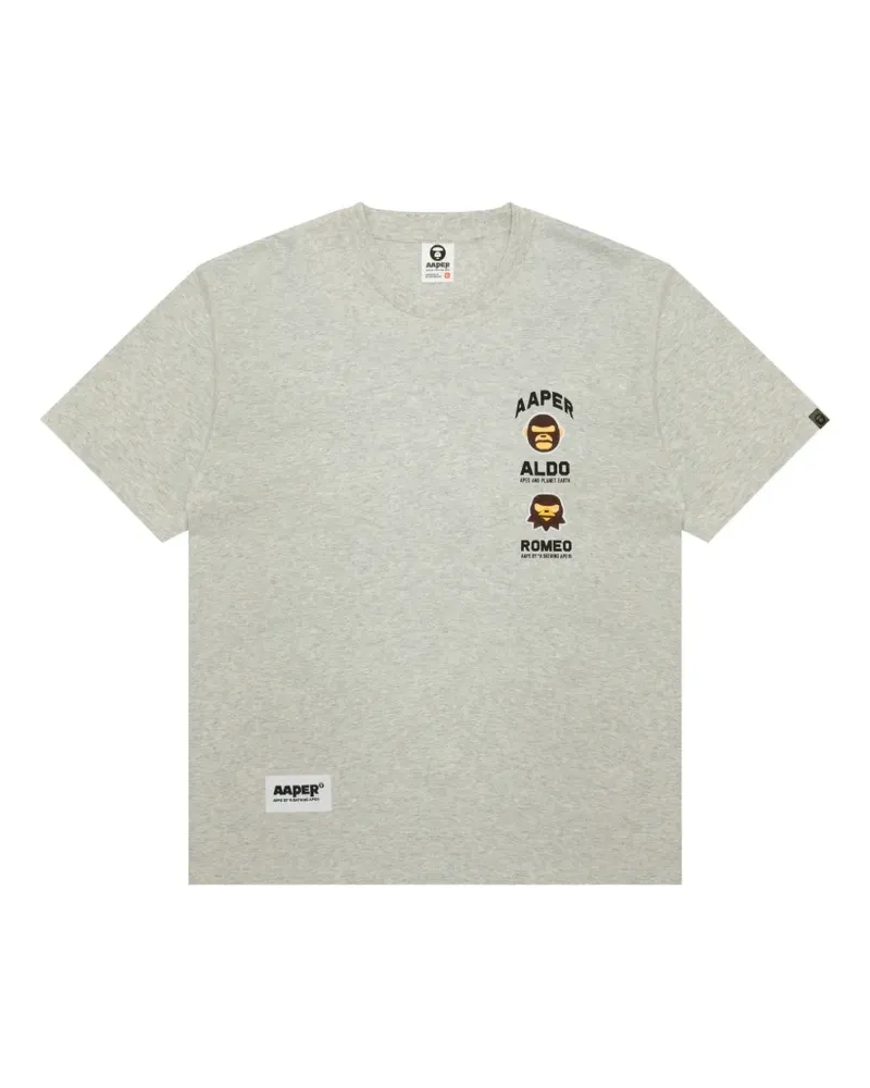 BAPE T-Shirt mit Print - Grau Grau