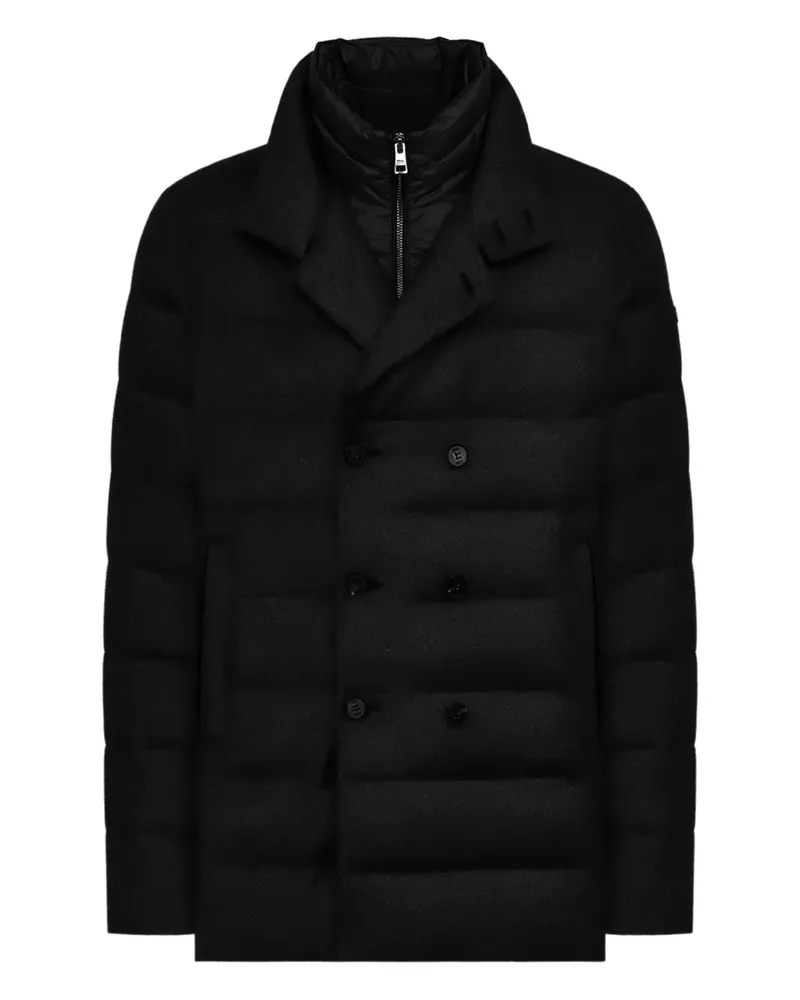 DUNO double-breasted quilted jacket - Schwarz Schwarz