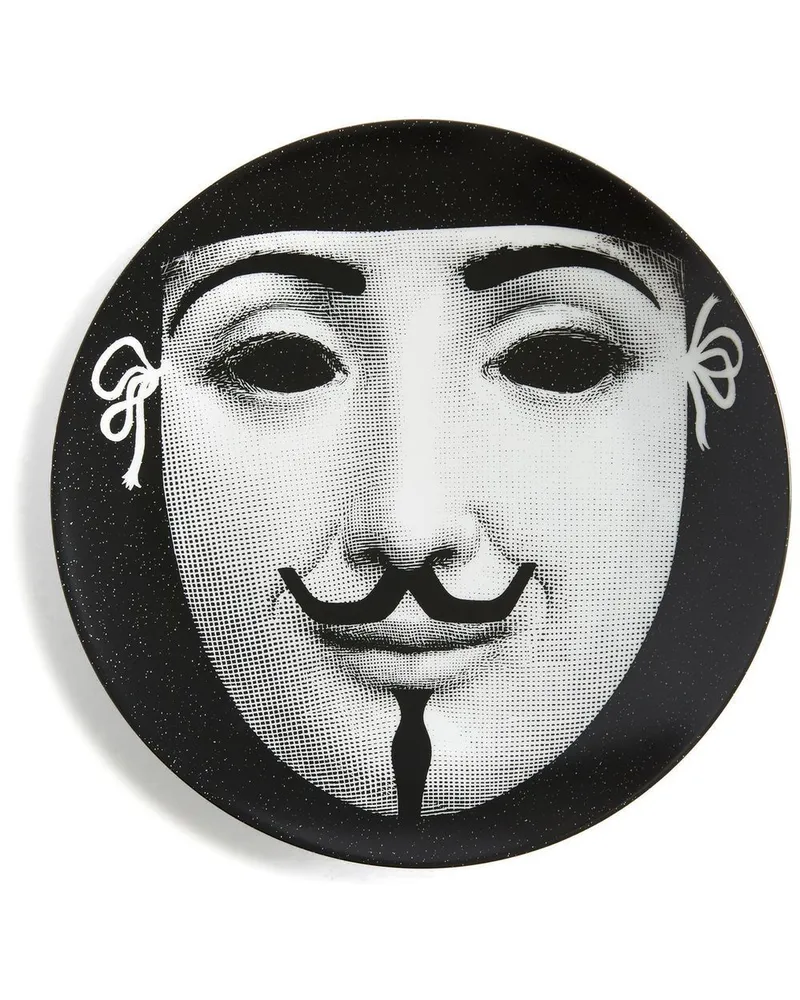 Fornasetti Tema e Variazioni n.367 Wandteller Weiß